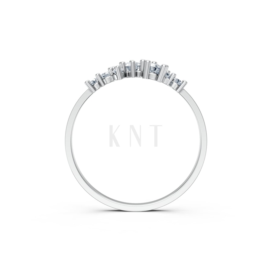 Nhẫn Nữ EURO Style RNN1 vàng trắng White Gold kiểu dáng cá tính, hiện đại