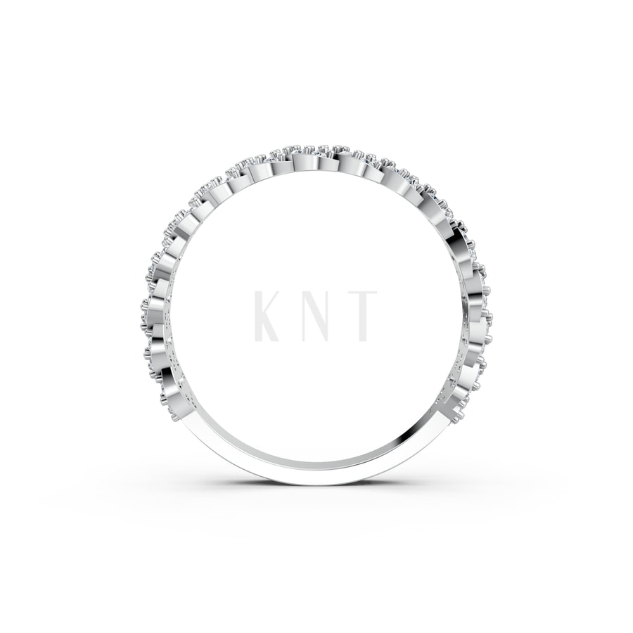 Nhẫn Nữ EURO Style RNN10 vàng trắng White Gold kiểu dáng cá tính, hiện đại