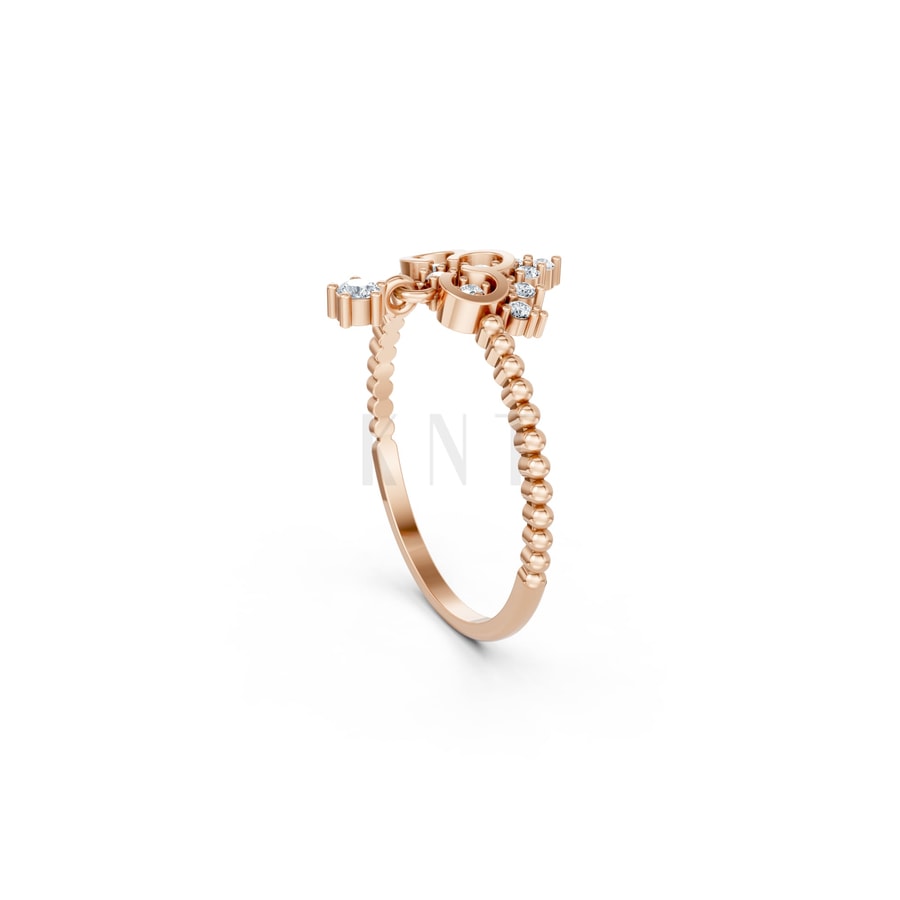 Nhẫn Nữ EURO Style RNN17 vàng hồng Rose Gold phong cách trẻ trung, nổi bật
