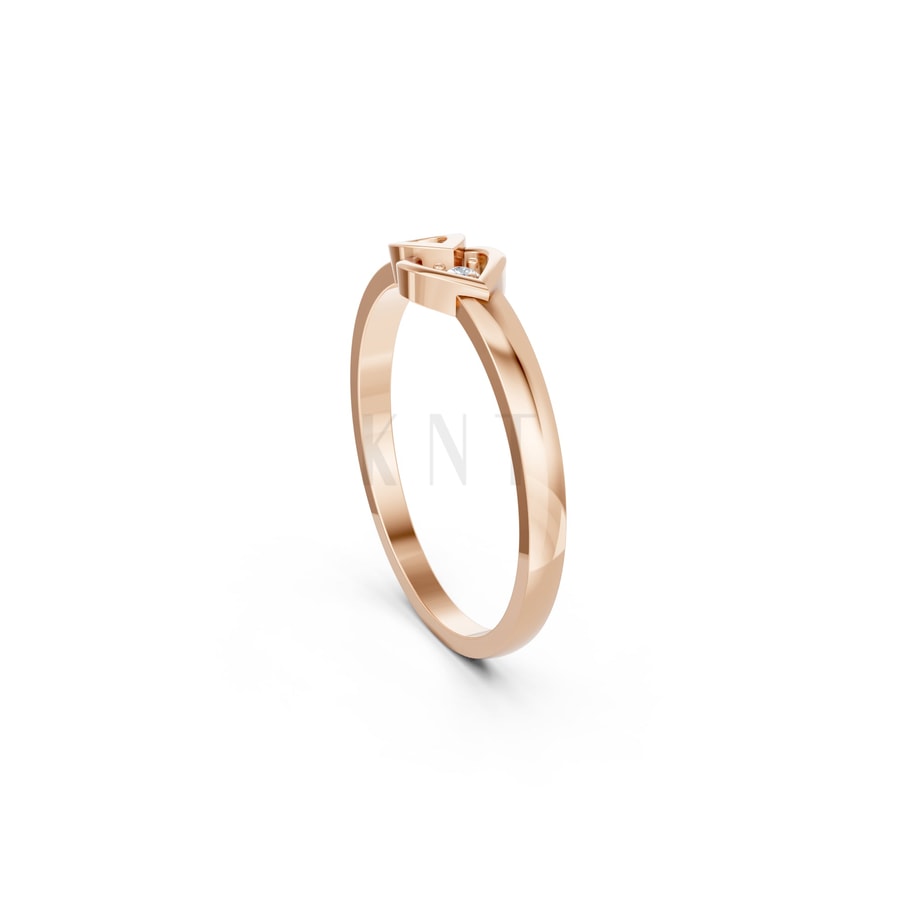 Nhẫn Nữ EURO Style RNN18 vàng hồng Rose Gold thiết kế đối xứng, phong cách, ấn tượng