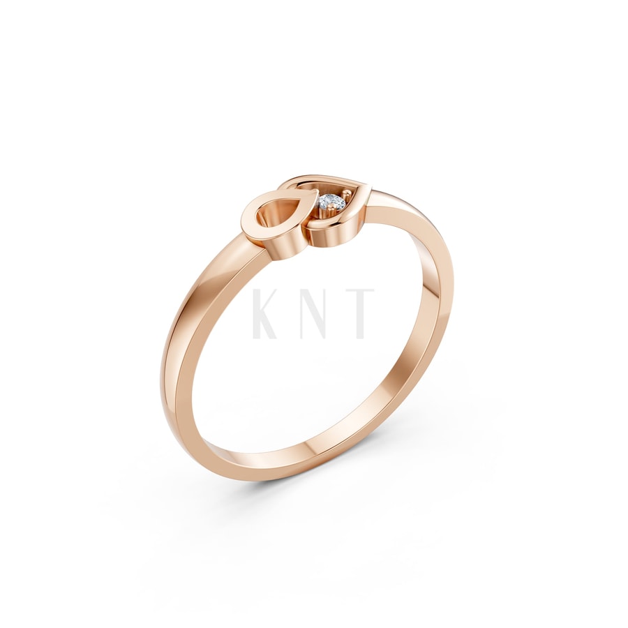 Nhẫn Nữ EURO Style RNN18 vàng hồng Rose Gold họa tiết ấn tượng, cá tính
