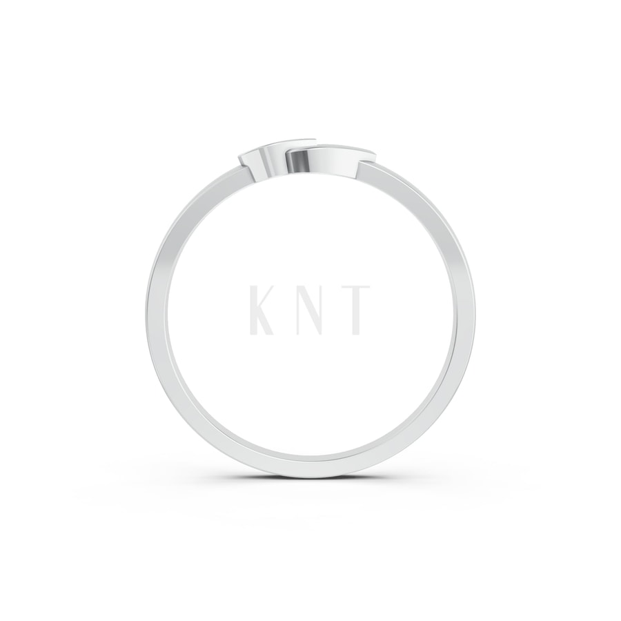 Nhẫn Nữ EURO Style RNN18 vàng trắng White Gold kiểu dáng cá tính, hiện đại