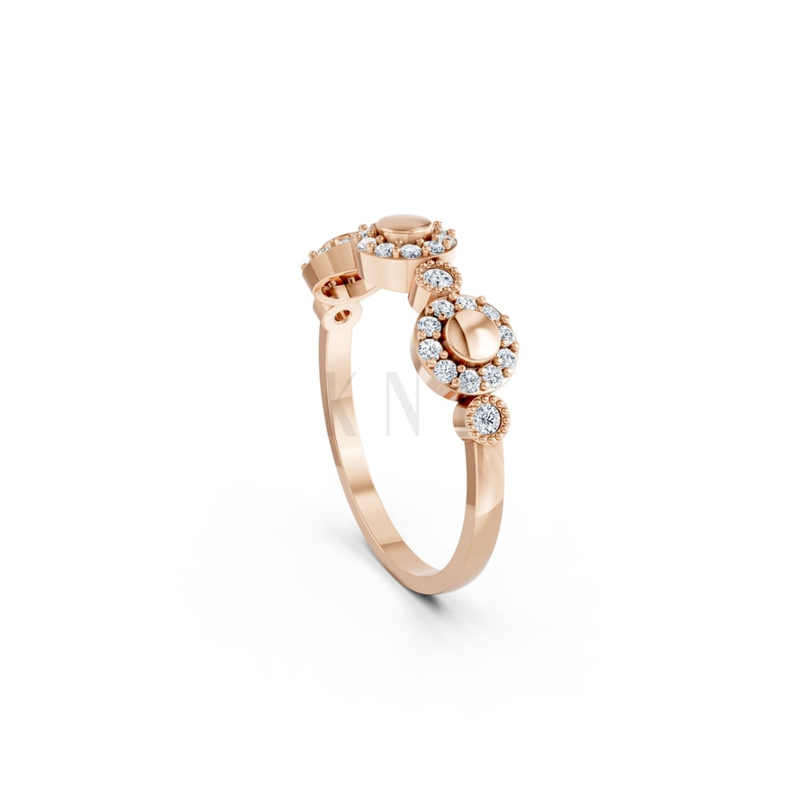 Nhẫn Nữ EURO Style RNN20 vàng hồng Rose Gold phong cách trẻ trung, nổi bật