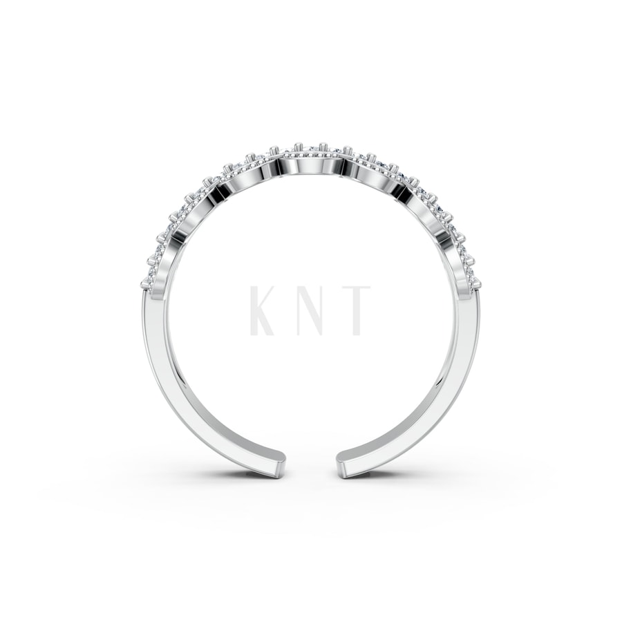 Nhẫn Nữ EURO Style RNN23 vàng trắng White Gold kiểu dáng cá tính, hiện đại