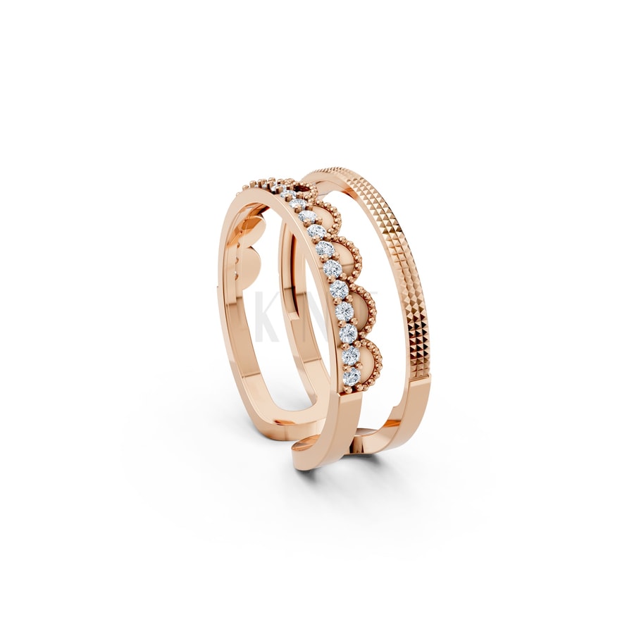 Nhẫn Nữ EURO Style RNN26 vàng hồng Rose Gold vàng đẹp, kiểu dáng trẻ trung, độc đáo