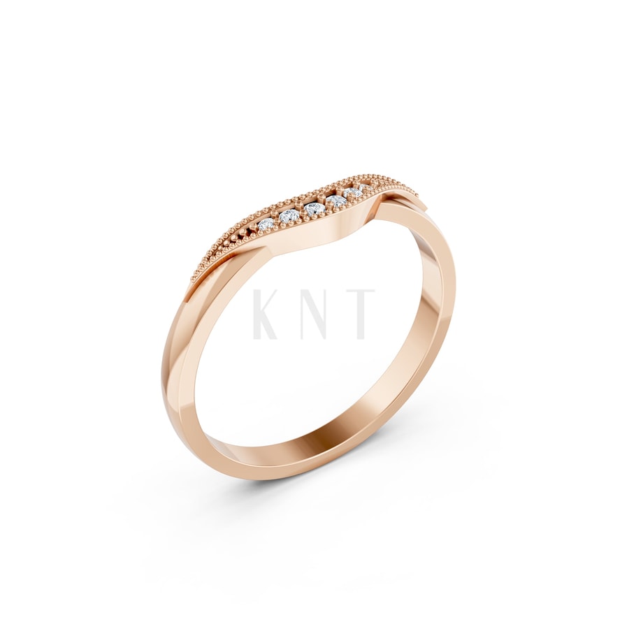 Nhẫn Nữ EURO Style RNN27 vàng hồng Rose Gold họa tiết ấn tượng, cá tính