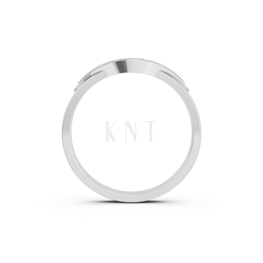 Nhẫn Nữ EURO Style RNN27 vàng trắng White Gold vàng sáng, đường nét sắc sảo, tinh tế