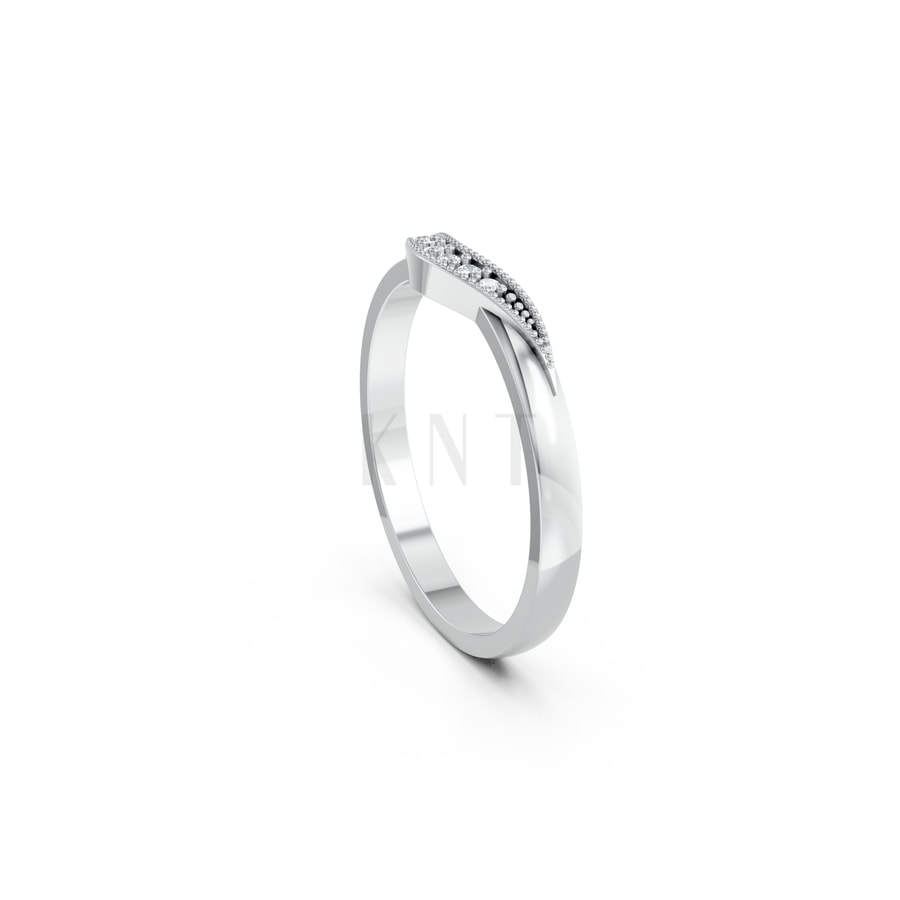 Nhẫn Nữ EURO Style RNN27 vàng trắng White Gold thiết kế trẻ trung, hiện đại