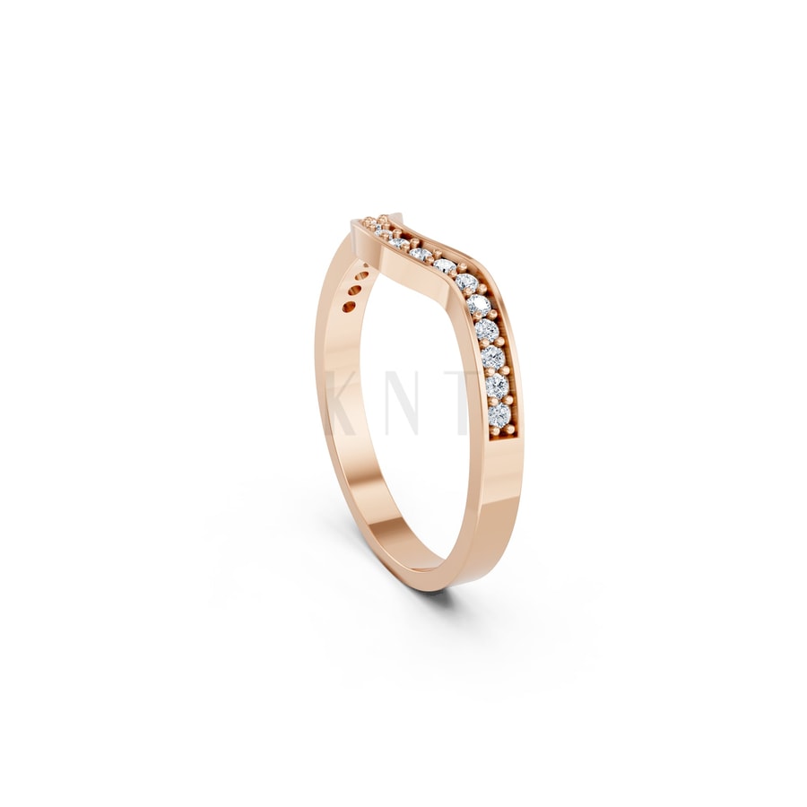 Nhẫn Nữ EURO Style RNN28 vàng hồng Rose Gold thiết kế đối xứng, phong cách, ấn tượng