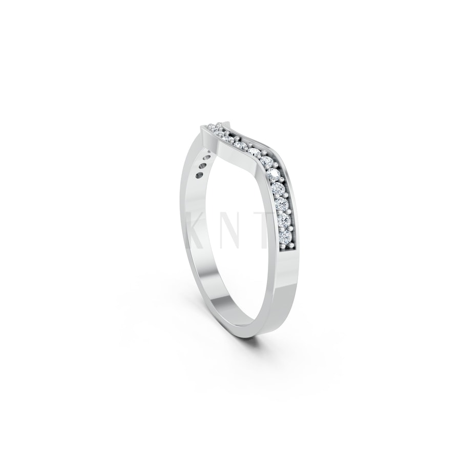 Nhẫn Nữ EURO Style RNN28 vàng trắng White Gold thiết kế trẻ trung, hiện đại