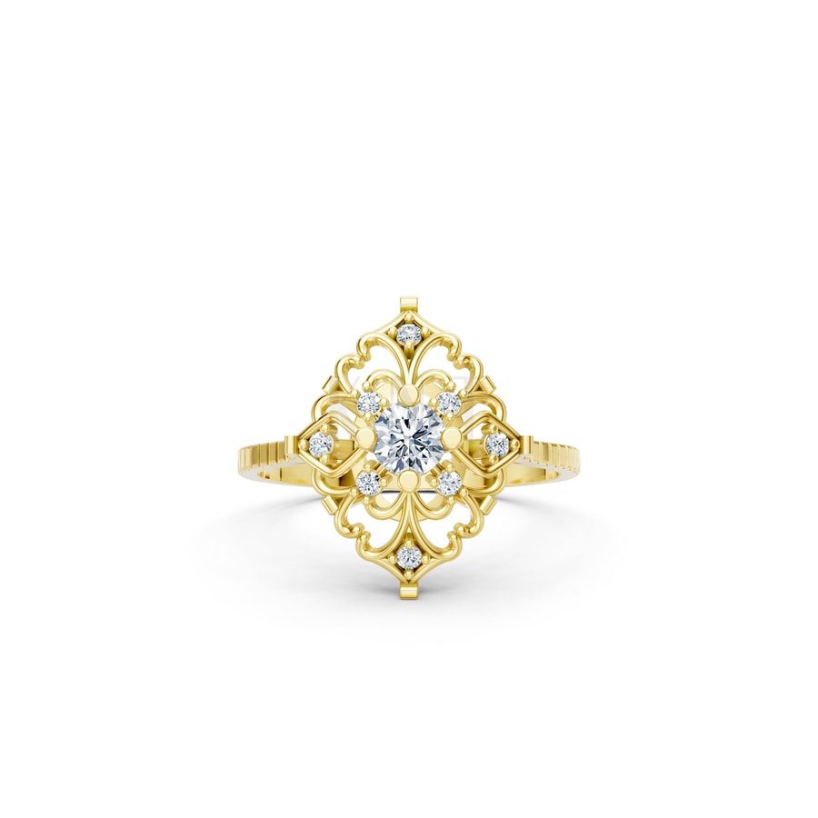 Nhẫn Nữ EURO Style RNN4 Vàng Gold vàng 10K/14K/18K/607 cao cấp, thanh lịch