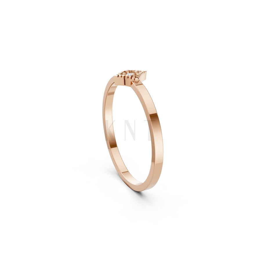 Nhẫn Nữ EURO Style RNN8 vàng hồng Rose Gold phong cách trẻ trung, nổi bật