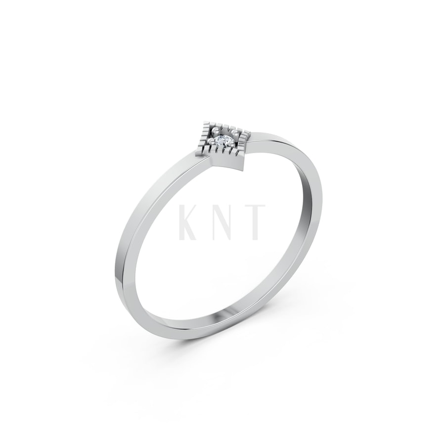 Nhẫn Nữ EURO Style RNN8 vàng trắng White Gold kiểu dáng hiện đại, nổi bật