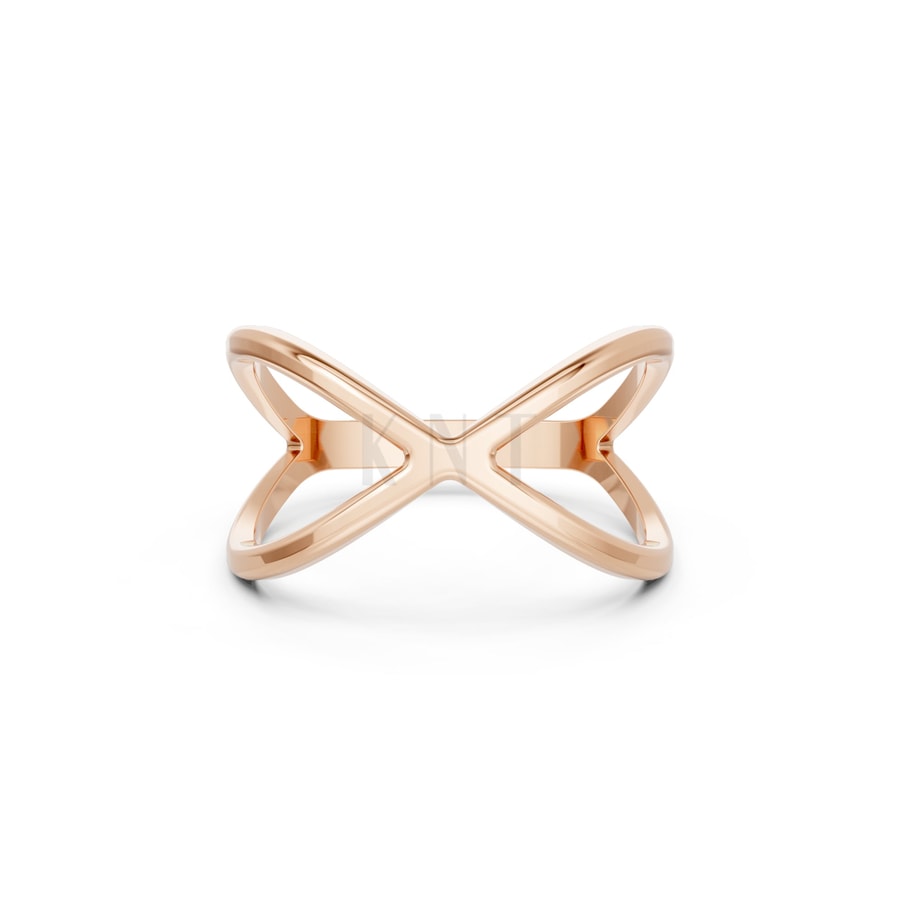 NHẪN NỮ EURO STYLE – RNN97 vàng hồng Rose Gold thiết kế đối xứng, phong cách, ấn tượng