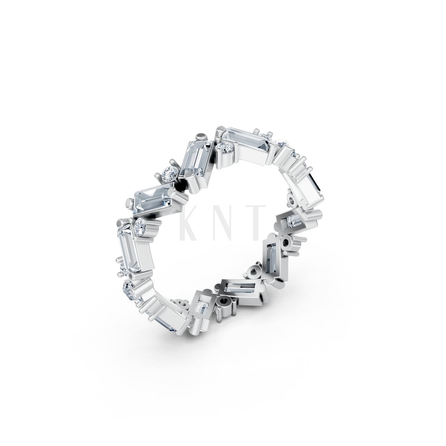 Nhẫn Vĩnh Cửu- RNN68 vàng trắng White Gold kiểu dáng hiện đại, nổi bật