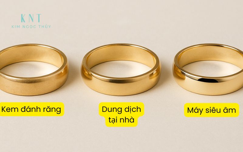 So sánh hiệu quả 3 phương pháp làm sạch trang sức