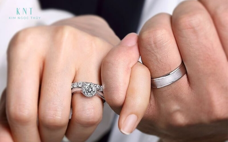 Cặp nhẫn cưới Vàng trắng