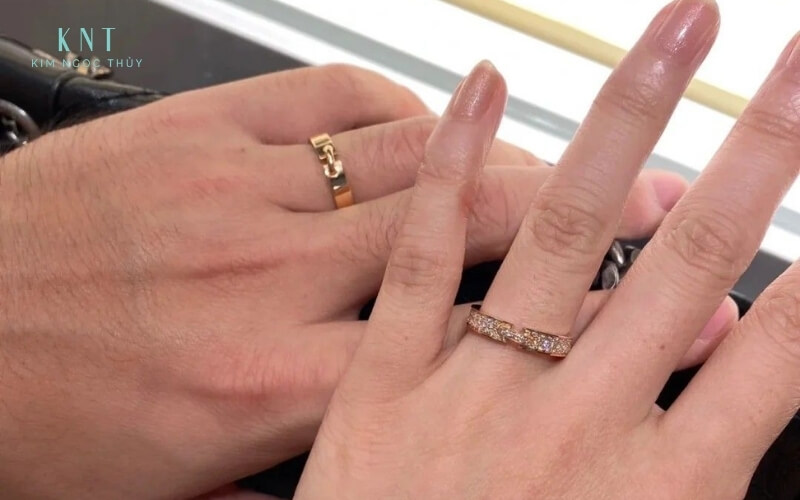 Cặp nhẫn cưới Vàng hồng 