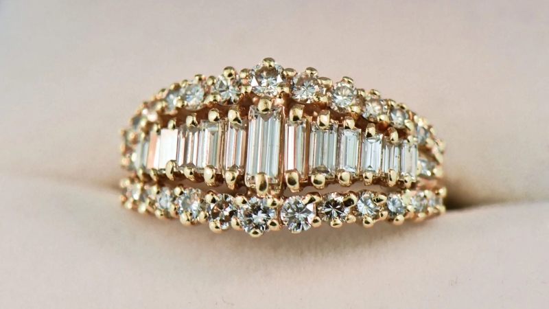 Điểm độc đáo của kim cương Baguette nằm ở hiệu ứng quang học