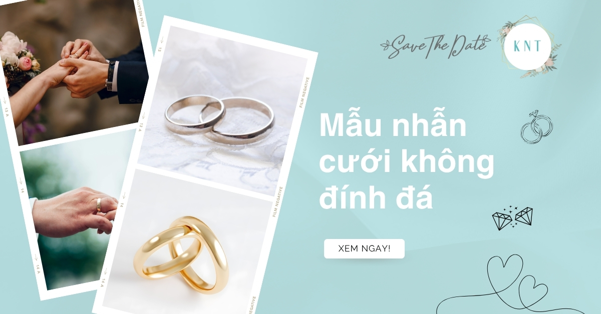 Top 11 mẫu nhẫn cưới không đính đá đẹp nhất