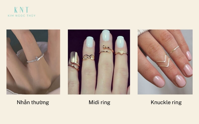 Mỗi kiểu nhẫn sẽ có vị trí đeo khác nhau