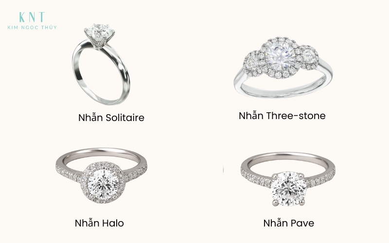 4 kiểu dáng nhẫn bạch kim được ưa chuộng
