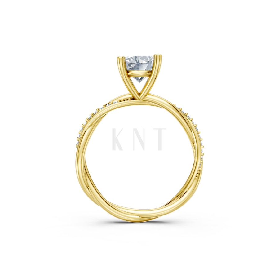 Nhẫn đính hôn đá Moissanite RM1 Vàng Gold vàng 10K/14K/18K/607 cao cấp, thanh lịch