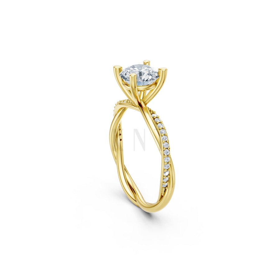 Nhẫn đính hôn đá Moissanite RM1 Vàng Gold thiết kế phá cách, sang trọng