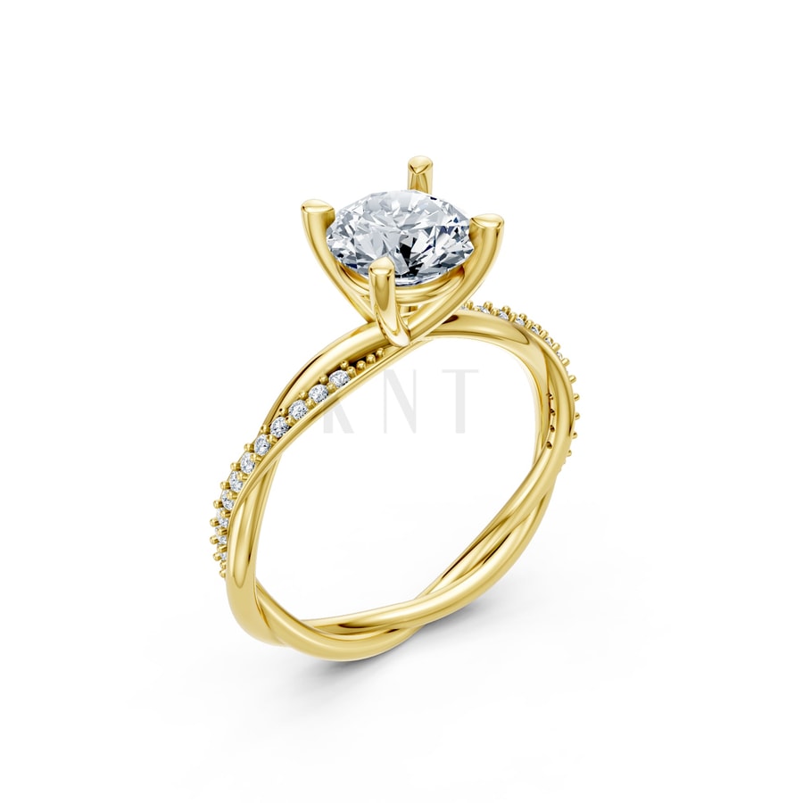Nhẫn đính hôn đá Moissanite RM1 Vàng Gold thiết kế tinh tế, sang trọng