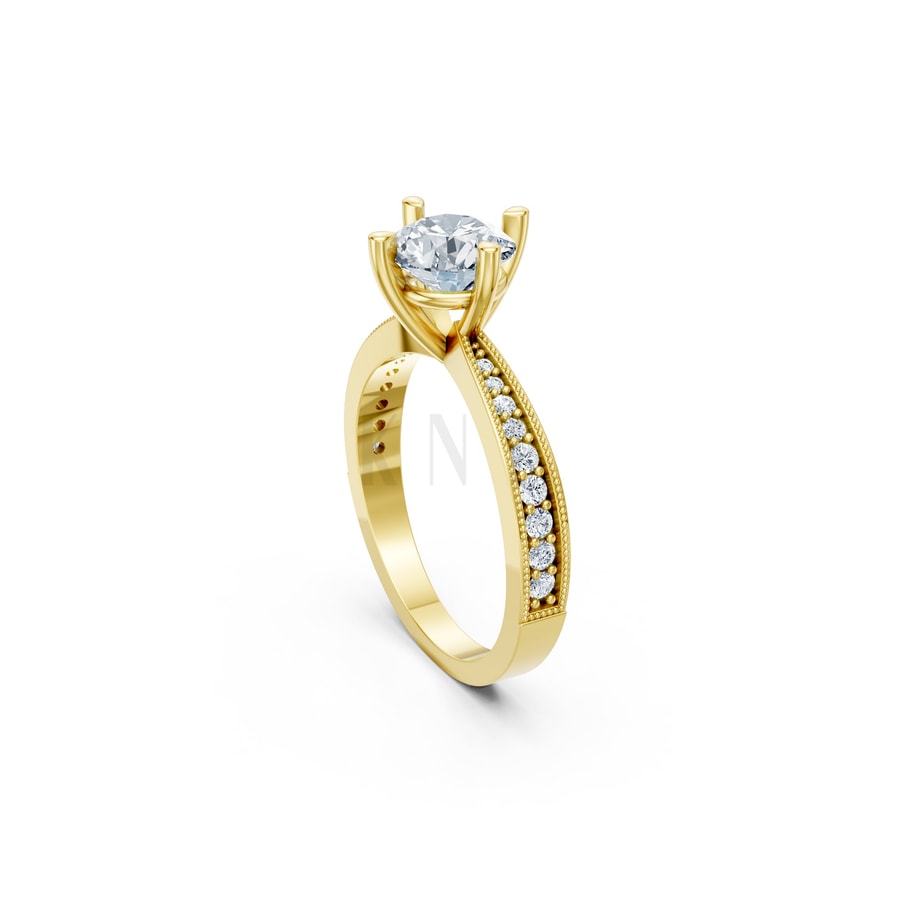 Nhẫn đính hôn đá Moissanite RM10 – ARDEN Vàng Gold thiết kế phá cách, sang trọng