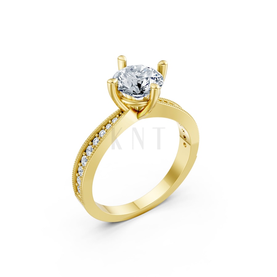 Nhẫn đính hôn đá Moissanite RM10 – ARDEN Vàng Gold thiết kế tinh tế, sang trọng