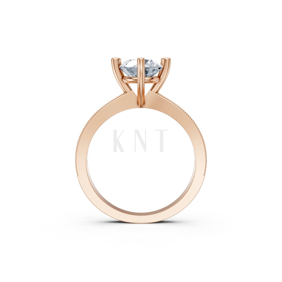 Nhẫn đính hôn đá Moissanite RM10 – ARDEN vàng hồng Rose Gold phong cách trẻ trung, nổi bật