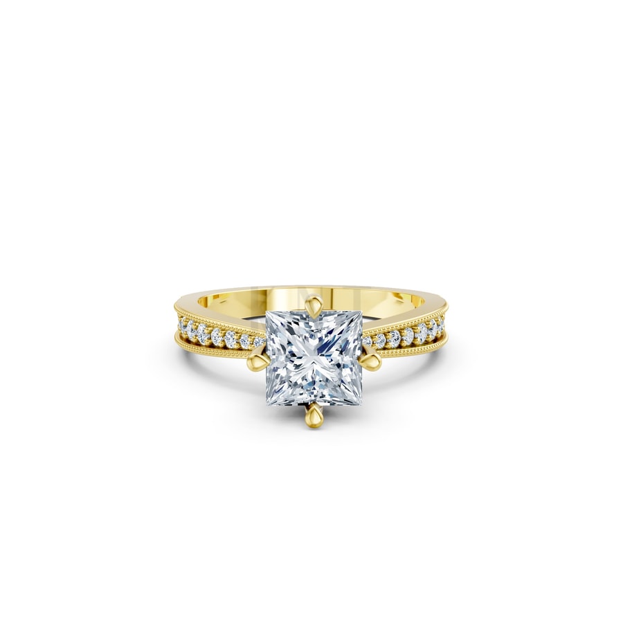 Nhẫn đính hôn đá Moissanite RM12 – ARYA Vàng Gold thiết kế tinh xảo, độc đáo