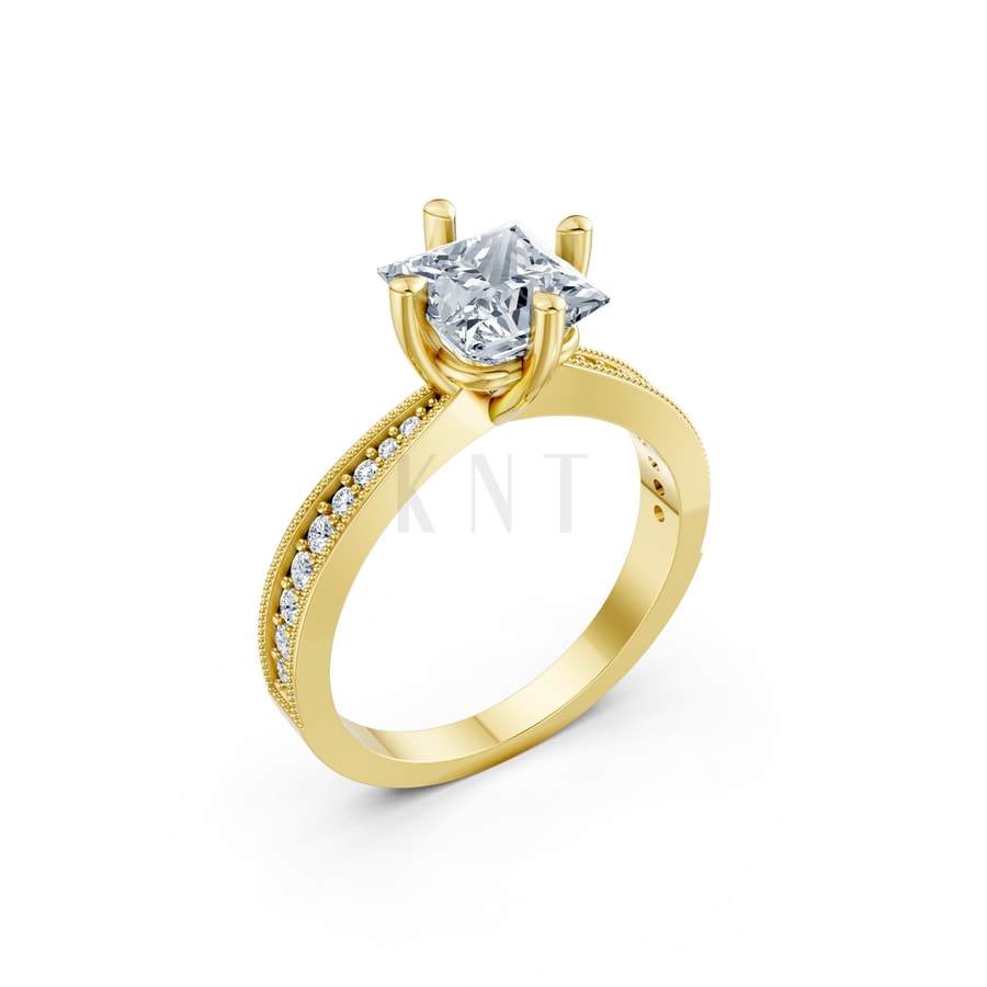 Nhẫn đính hôn đá Moissanite RM12 – ARYA Vàng Gold thiết kế tinh tế, sang trọng