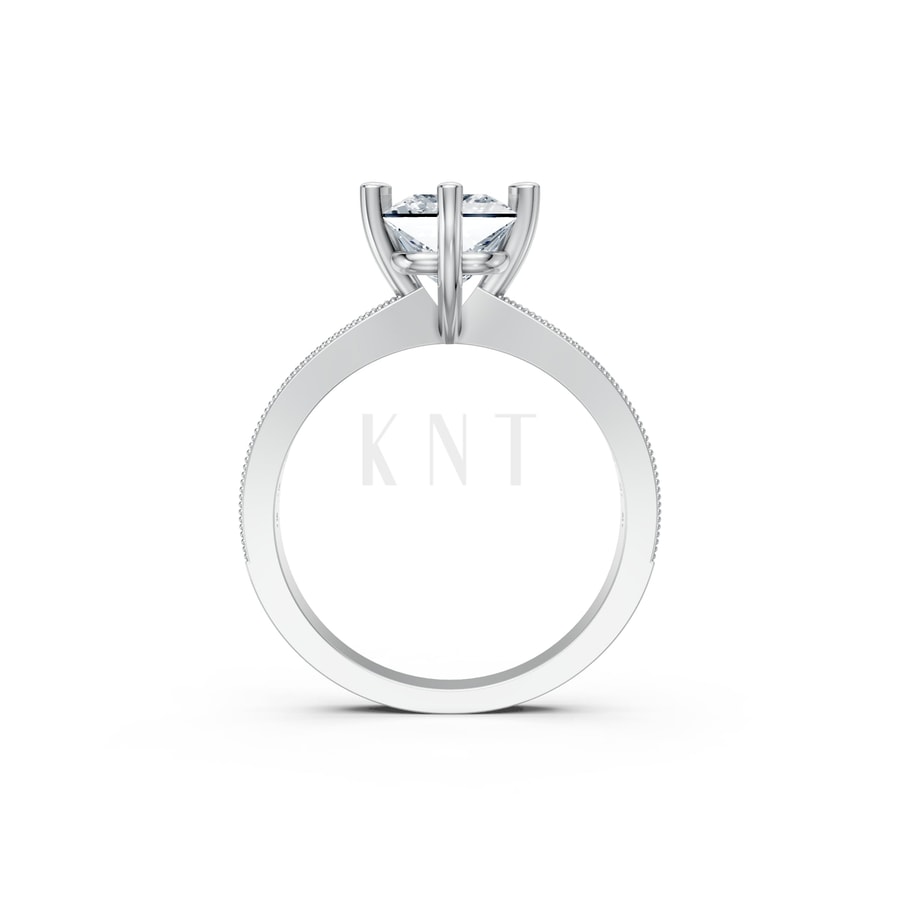 Nhẫn đính hôn đá Moissanite RM12 – ARYA vàng trắng White Gold kiểu dáng cá tính, hiện đại