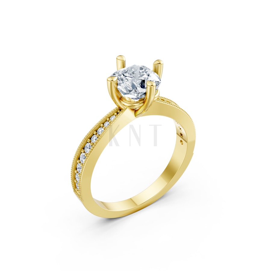 Nhẫn đính hôn đá Moissanite RM13 – ARIYA Vàng Gold thiết kế tinh tế, sang trọng