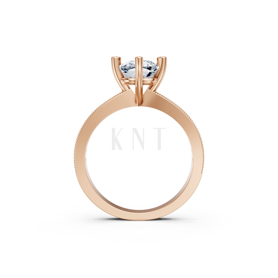 Nhẫn đính hôn đá Moissanite RM13 – ARIYA vàng hồng Rose Gold vàng đẹp, kiểu dáng trẻ trung, độc đáo