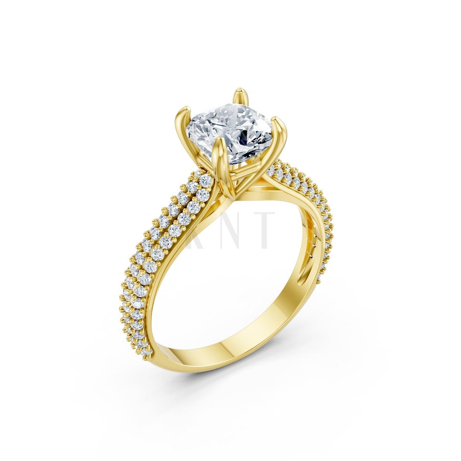 Nhẫn đính hôn đá Moissanite RM15 – ALEXA Vàng Gold thiết kế tinh tế, sang trọng