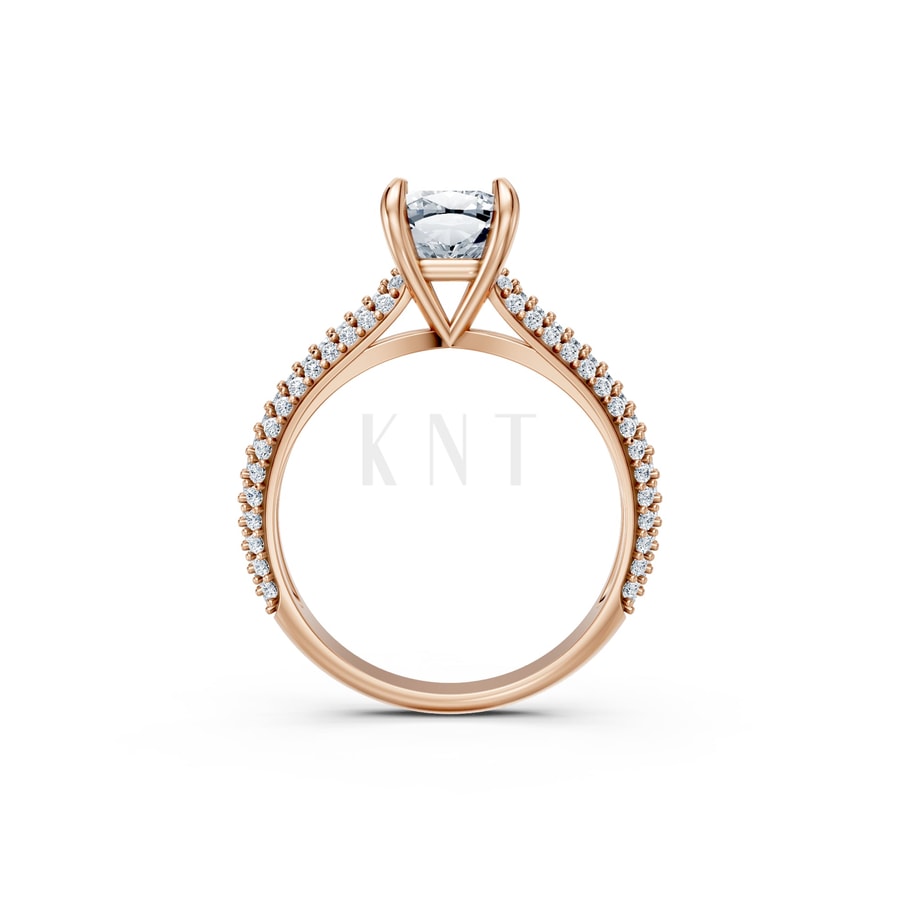 Nhẫn đính hôn đá Moissanite RM15 – ALEXA vàng hồng Rose Gold phong cách trẻ trung, nổi bật