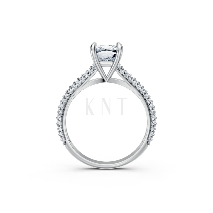 Nhẫn đính hôn đá Moissanite RM15 – ALEXA vàng trắng White Gold vàng sáng, đường nét sắc sảo, tinh tế
