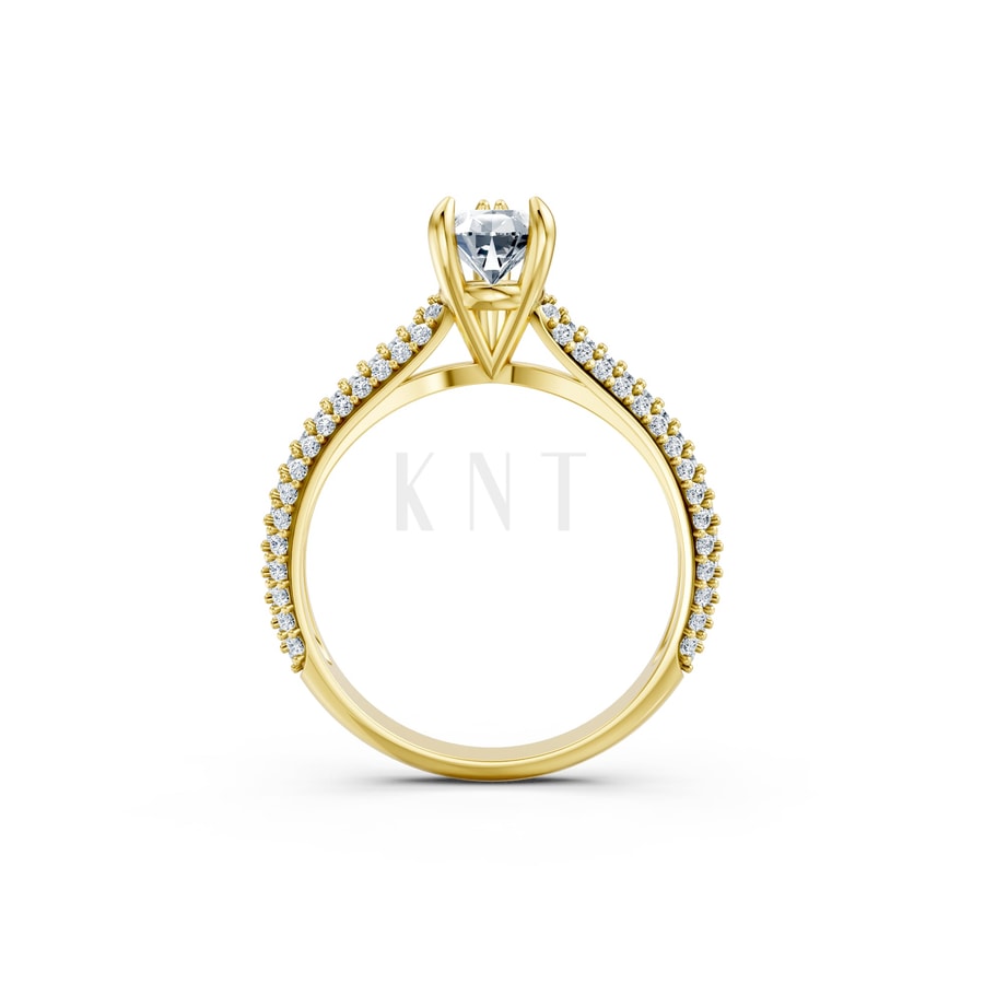 Nhẫn đính hôn đá Moissanite RM16 – AISHA Vàng Gold vàng 10K/14K/18K/607 cao cấp, thanh lịch