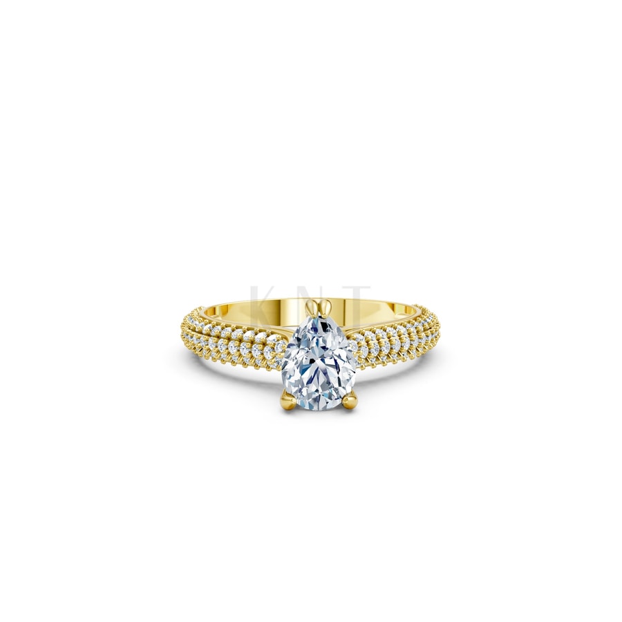 Nhẫn đính hôn đá Moissanite RM16 – AISHA Vàng Gold thiết kế tinh xảo, độc đáo