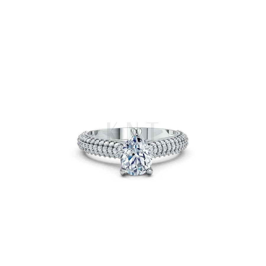 Nhẫn đính hôn đá Moissanite RM16 – AISHA vàng trắng White Gold kiểu dáng cá tính, hiện đại