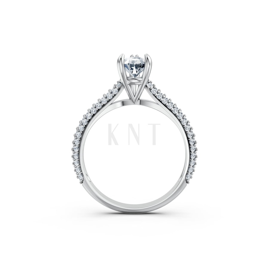 Nhẫn đính hôn đá Moissanite RM16 – AISHA vàng trắng White Gold thiết kế trẻ trung, hiện đại