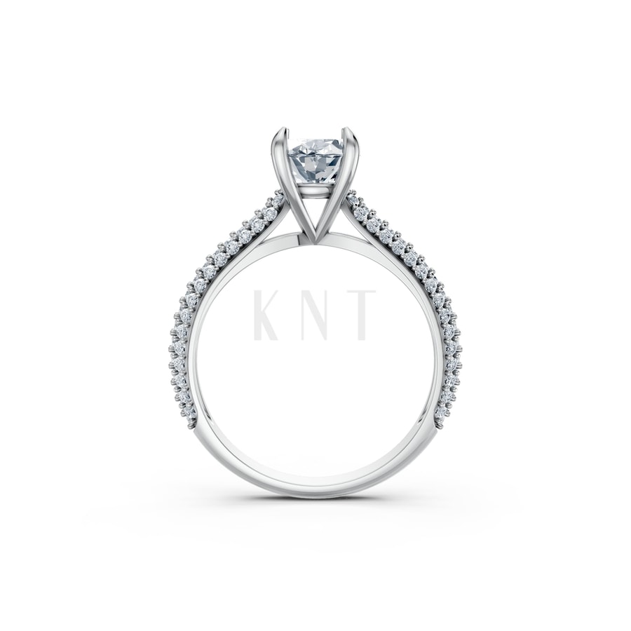 Nhẫn đính hôn đá Moissanite RM17 – ARI vàng trắng White Gold thiết kế trẻ trung, hiện đại