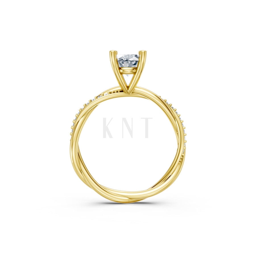 Nhẫn đính hôn đá Moissanite RM2 Vàng Gold vàng 10K/14K/18K/607 cao cấp, thanh lịch