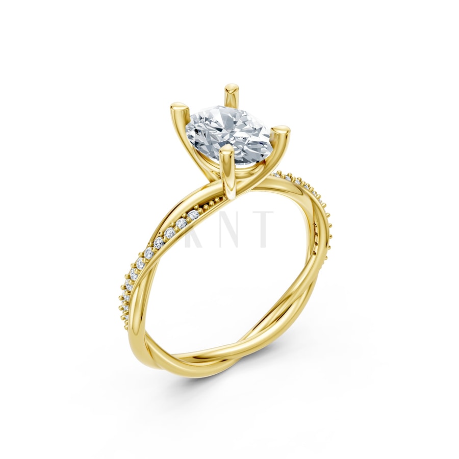 Nhẫn đính hôn đá Moissanite RM2 Vàng Gold thiết kế tinh tế, sang trọng