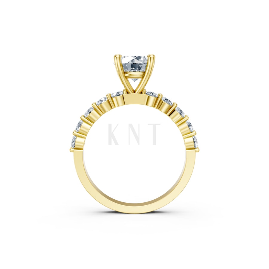 Nhẫn đính hôn đá Moissanite RM21 – ANTONELLA Vàng Gold vàng 10K/14K/18K/607 cao cấp, thanh lịch