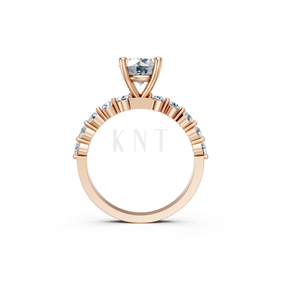 Nhẫn đính hôn đá Moissanite RM21 – ANTONELLA vàng hồng Rose Gold vàng đẹp, kiểu dáng trẻ trung, độc đáo