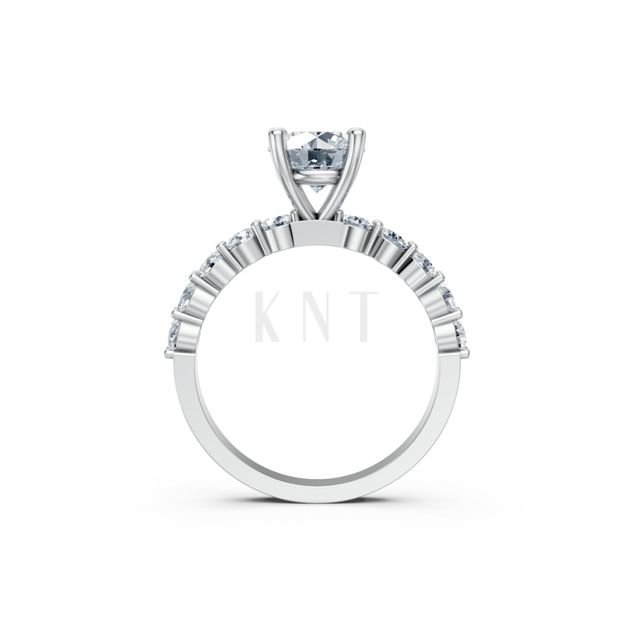 Nhẫn đính hôn đá Moissanite RM21 – ANTONELLA vàng trắng White Gold kiểu dáng cá tính, hiện đại